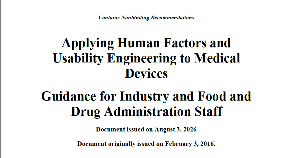 La FDA met à jour sa guidance Human Factors : analyse détaillée des évolutions entre 2016 et 2026